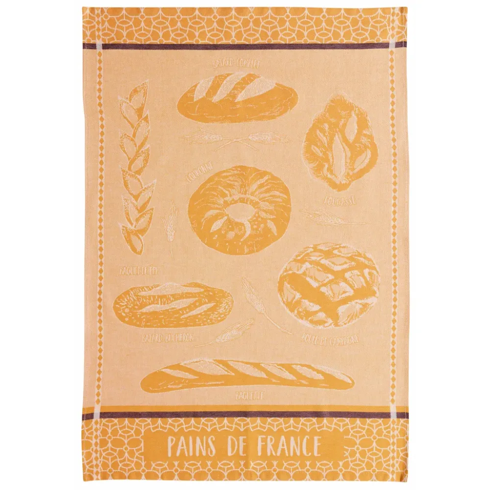 Référence produit : Torchon jacquard Les pains Ocre 50 x 70 Winkler - Ambiance & Styles