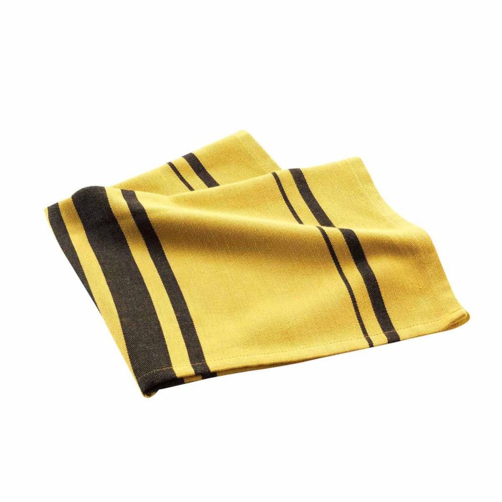 Douceur d'Intérieur Torchon en, coton tissé comptoir 50x70cm jaune