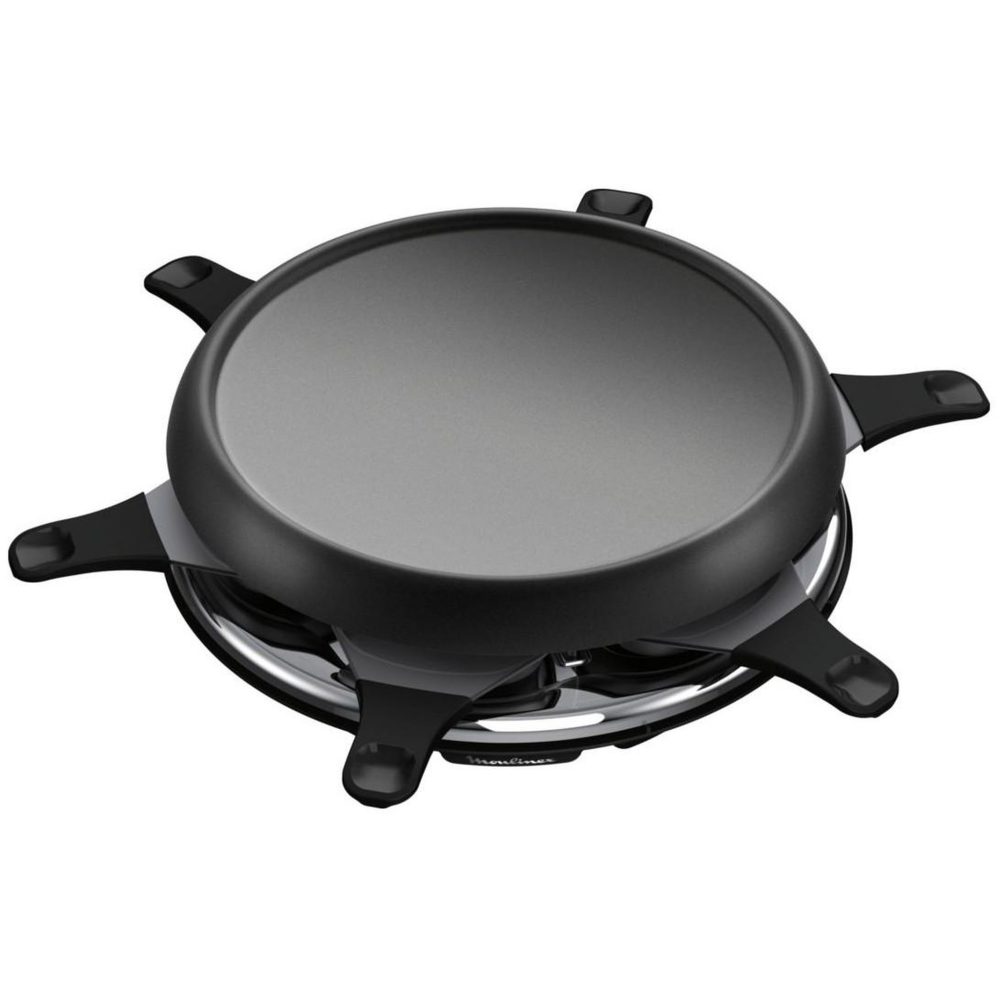 Appareil à raclette 6 personnes 700w + plancha + crêpière - re151812, par MOULINEX