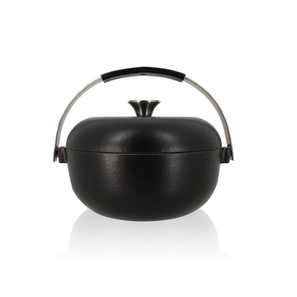 Cocotte ronde en fonte avec émail 24cm noir - 7930205 — OGO LIVING