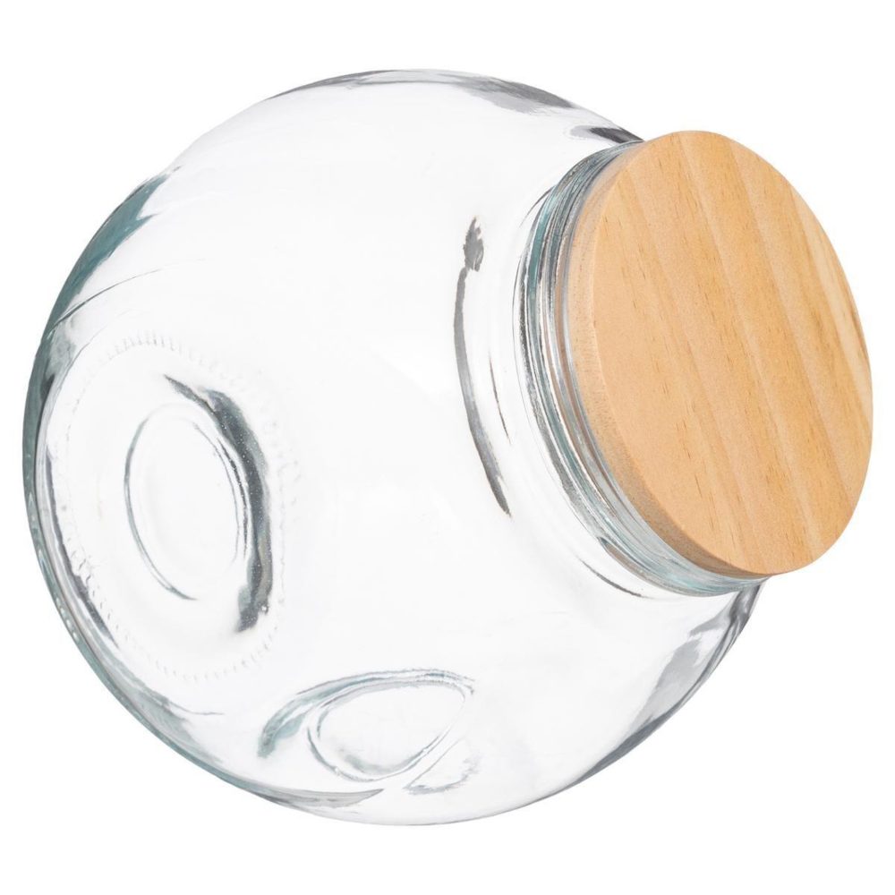 Bocal à bonbons en verre bois 2, 1l transparent, par FIVE