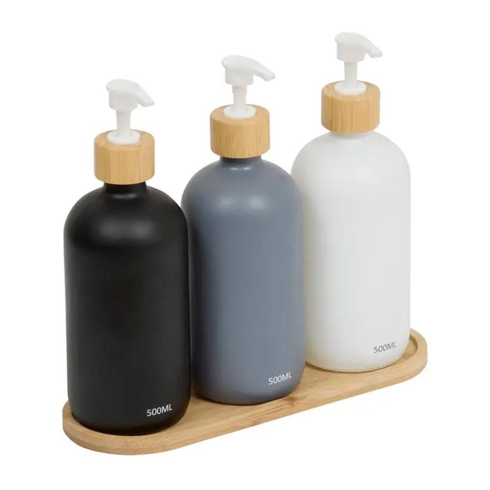Lot de 3 distributeurs de savon & plateau soap 25cm multicolore, par FIVE